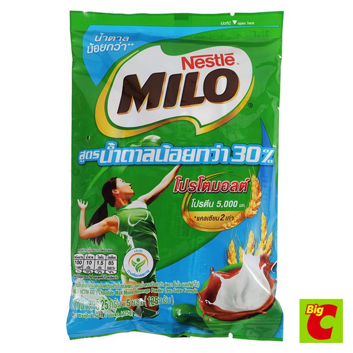 ไมโล Chocolate Malt Drinkแอคทิฟ-โกเครื่องดื่มช็อกโกแลตมอลต์ปรุงสำเร็จชนิดผง สูตรน้ำตาลน้อยกว่า..Milo Activ-GoInstant