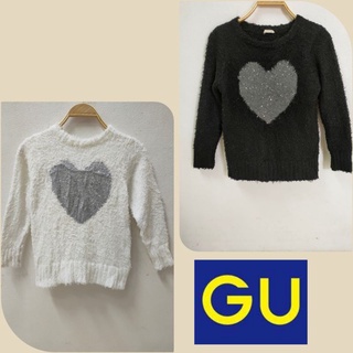 แบรนด์GU เสื้อไหมพรมขน Size120/140 อก30-32นิ้ว