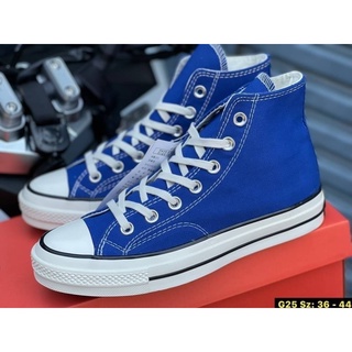 รองเท้า Unisex Converse Chuck 70 Vintage Canvas High Top Blue 🐲⚠️ สินค้าพร้อมกล่อง