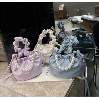 พร้อมส่ง กระเป๋ามุกทรงวงกลม