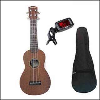﻿Makai อูคูเลเล่ Ukulele 21นิ้วไม้มะฮอกกานี +แถมกะเป๋า+แถมแครื่องตั้งสายAT-200D