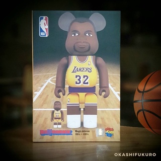 🏀พร้อมส่ง🏀 BEARBRICK Magic Johnson (Los Angeles Lakers) 100％ &amp; 400％