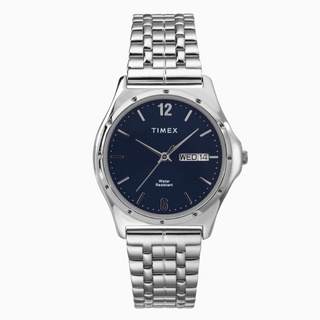 Timex TW2U43000 Classics นาฬิกาข้อมือผู้ชาย Silver-Tone หน้าปัด 35 มม.