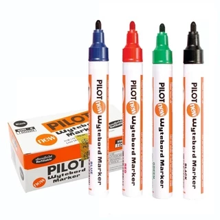 ปากกาไวท์บอร์ด ไพล็อต Pilot Wytebord Marker หัวกลมและหัวตัด มี 6 สี