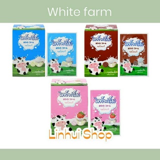 White Farm นมอัดเม็ด 1 กล่อง มี 10 ซอง มีให้เลือก รสหวาน / รสช็อกโกแลต  / รสสตรอเบอร์รี่