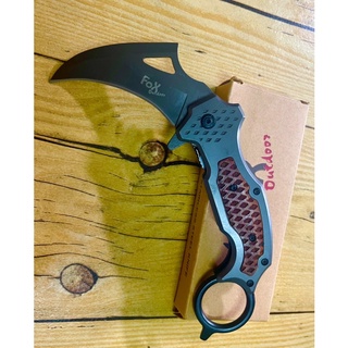 มีดพับ มีดคาลำบิด FOX outdoor มีดอุปกรณ์เดินป่าและป้องกันตัว