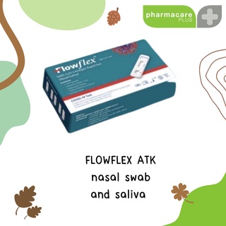 2 in 1 ชุดตรวจ ATK FLOWFLEX สำหรับ Nasal Swab และทางน้ำลาย 1 กล่อง/ชุด. FLOWFLEX ATK FOR HOME USE.