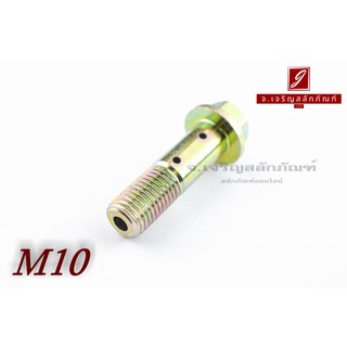 น็อตน้ำมัน Oil Bolt ขนาด M10x1.25x35 แบบ 2 รู