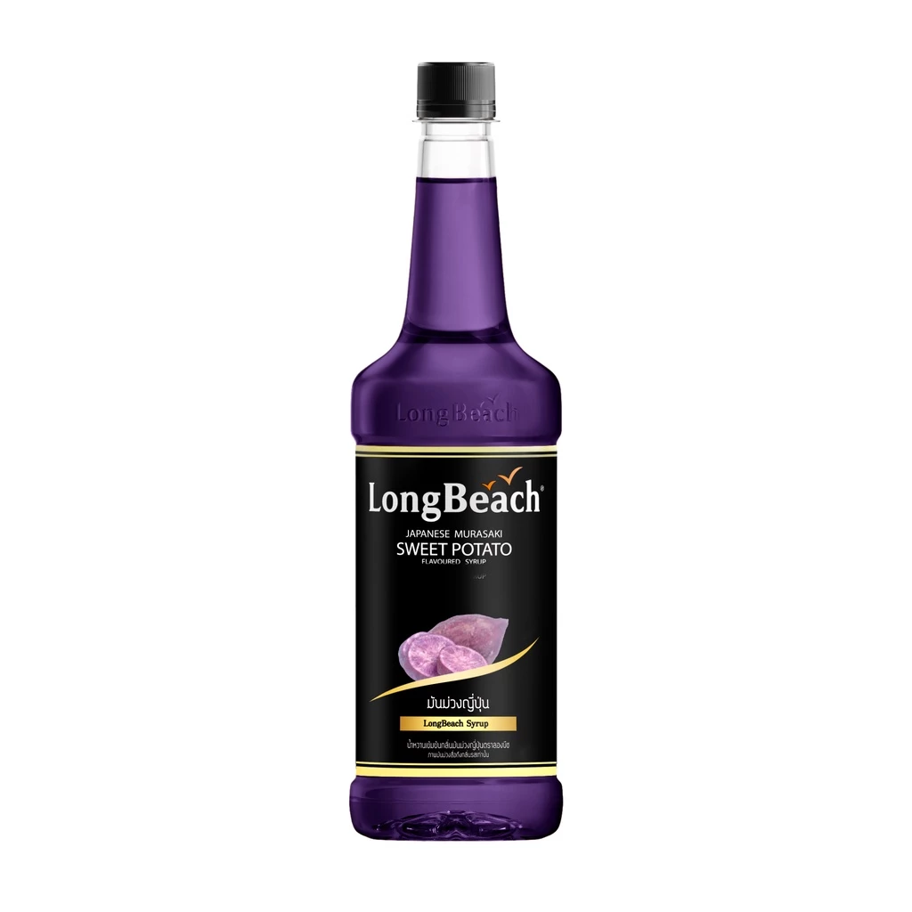 ลองบีชไซรัปมันม่วง ขนาด 740 มล. LongBeach Japanese Sweet Potato Syrup size 740 ml.