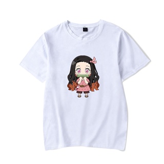 Demon Slayer Kimetsu No Yaiba เสื้อยืดผ้าฝ้าย พิมพ์ลาย สำหรับผู้ชาย และผู้หญิง ลวดลาย DS014A