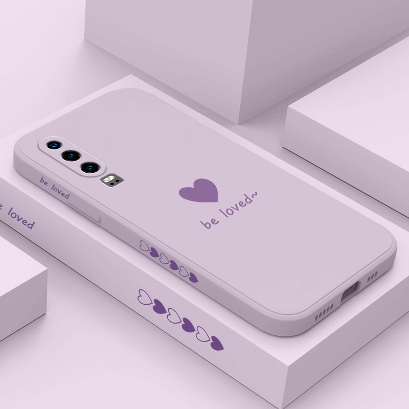 เคสโทรศัพท์มือถือซิลิโคน ป้องกันรอบด้าน ลายหัวใจ แบบเรียบง่าย สําหรับ Huawei P30 P20 Pro Lite 2019
