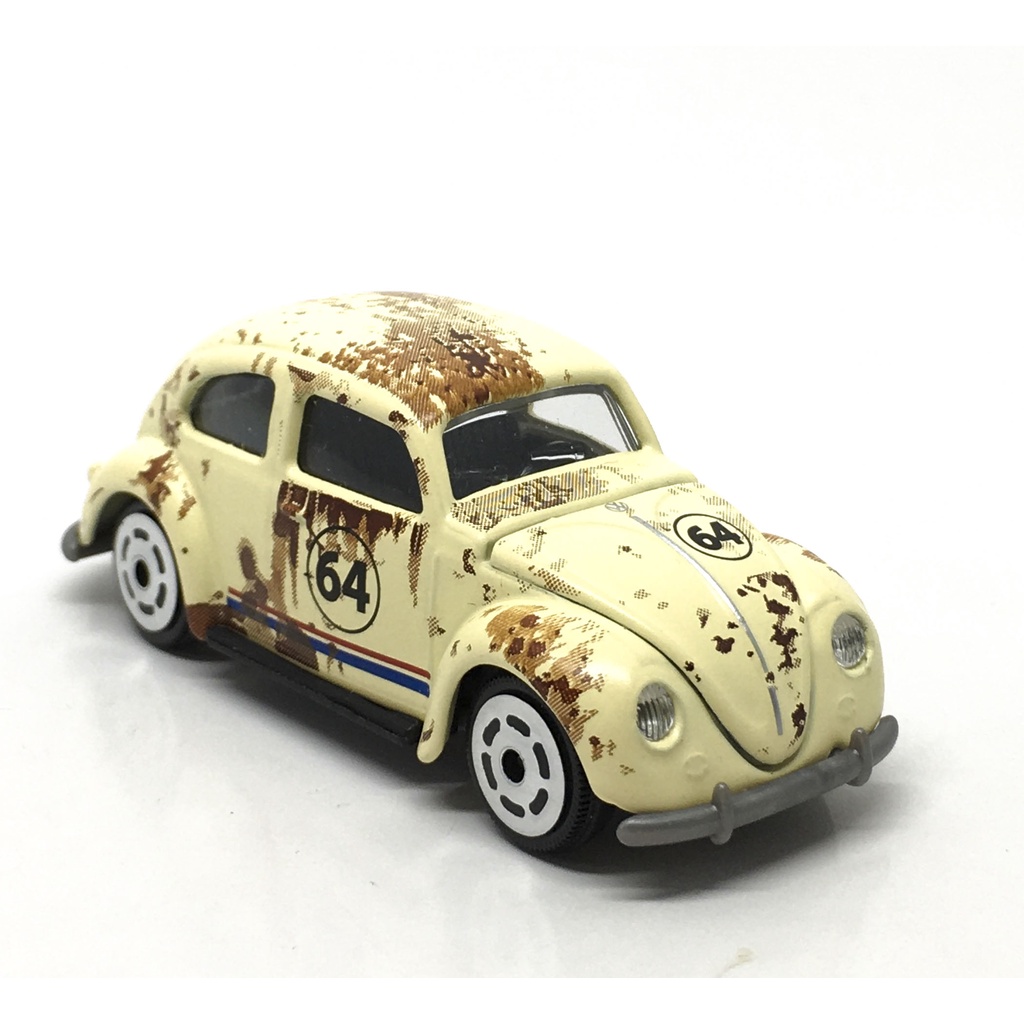 Majorette Volkswagen Beetle Vintage - no.64 Rusty - White Color /Wheels VIN6S /scale 1/64 (3 inches)