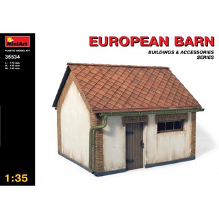 โมเดลอาคารจำลอง MiniArt 1/35 MI35534 European Barn