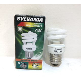 หลอดไฟ SYLVANIA MINI-LYNX MINI TWISTER 7W E27 ( แพค 6 ดวง )