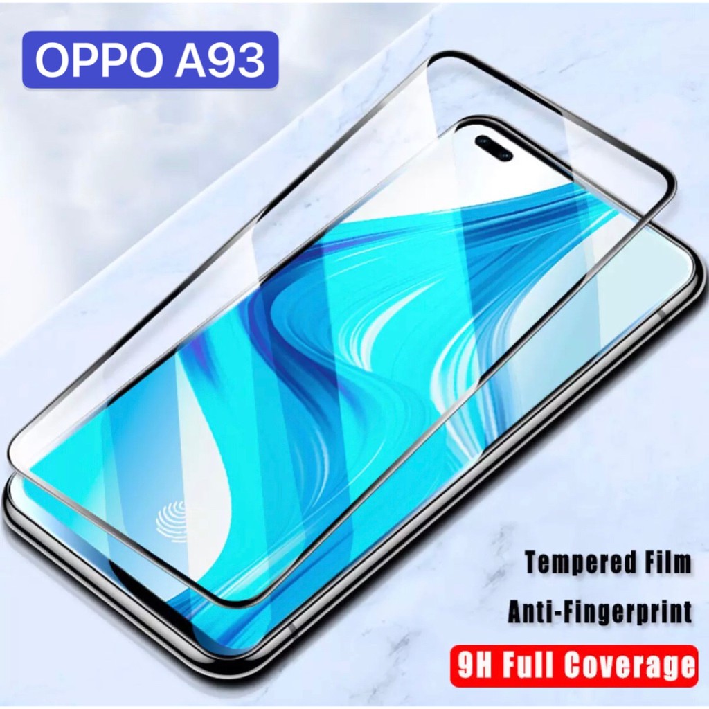 F ฟิล์มกระจกเต็มจอ OPPO A93 ฟิล์มกระจกนิรภัยเต็มจอ ฟิล์มออฟโป้ ฟิล์มกระจกกันกระแทก Oppo A93 (ส่งจากไ