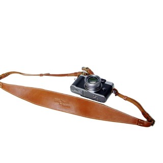 สายคล้องกล้อง หนังแท้ Curve Design Leather Camera Strap [ Hand made ]