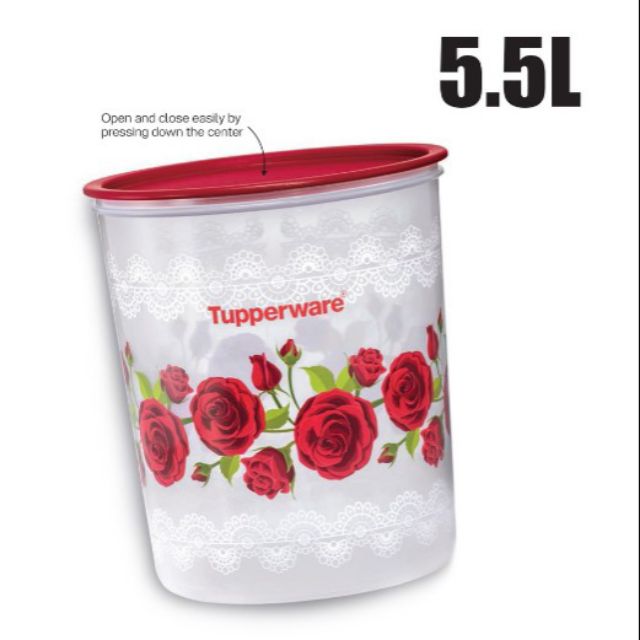 Tupperware Royal Red Rose One Touch Canister [5.5 ลิตร]