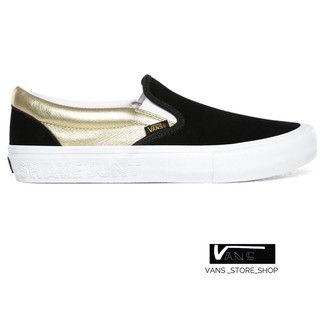 VANS SLIP ON PRO SHAKE JUNT BLACK GOLD SNEAKERS สินค้ามีประกันแท้