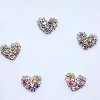 (10 ชิ้น/แพ็ค) Nail art 3D ตกแต่งเล็บ ❤️หัวใจ