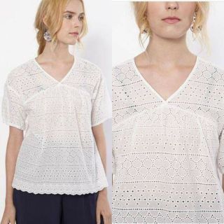 💐New💐 เสื้อลูกไม้ขาว เสื้อขาว งานป้าย (พร้อมส่ง Kerry - EMS)