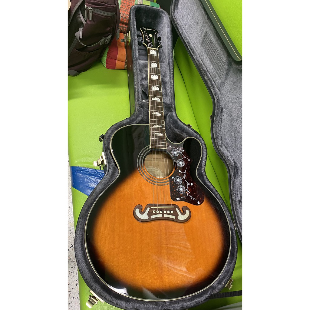 Epiphone EJ-200CE/VS สี Sunburst พร้อม Hardcase Epiphone แท้ สภาพสวยๆ