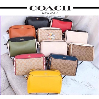 Coach 76630 76628 76629 77879 77978 Bennett Crossbody Signature Gingham Rainbow พิมพ์ผู้หญิงสลิงหมอนกระเป๋าบอสตัน