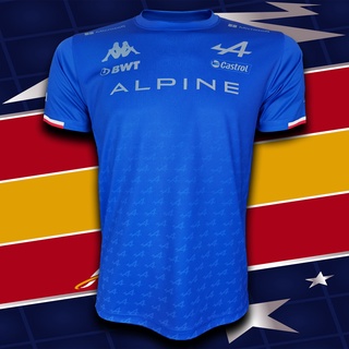 เสื้อยืดคอกลม ฟอร์มูลาวัน ทีม ALPINE F1 TEAM เสื้อยืดทีม อัลไพน์ ฟอร์มูลาวัน ทีม รุ่น Fernando Alonso #FM0042 ไซส์ S-3XL