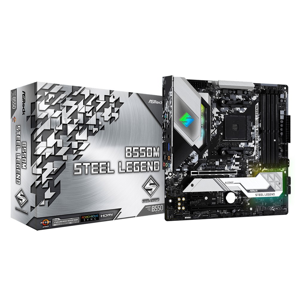 ASROCK B550M STEEL LEGEND AMD AM4 RYZEN mATX MOTHERBOARD