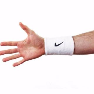 NIKE ผ้ารัด ข้อมือ ไนกี้ Swoosh Doublewide Wrist Bands 05101 WH (520)(White)IKE ผ้ารัด ข้อมือ ไนกี้ Swoosh Doublewide Wr