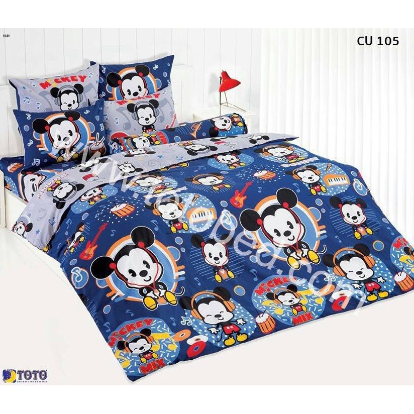 TOTO cu 105 ผ้าปู ที่นอน รัดมุม (ไม่รวมผ้าห่มนวม) TOTO โตโต้ ขนาด 3.5 ฟุต 5 ฟุต 6 ฟุต ลายการ์ตูน