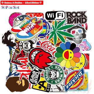 ❉ Cartoon &amp; Fashion Brand - Series 01 Mixed Graffiti สติ๊กเกอร์ ❉ 50Pcs/Set DIY Fashion Luggage Laptop Skateboard Decals Doodle สติ๊กเกอร์