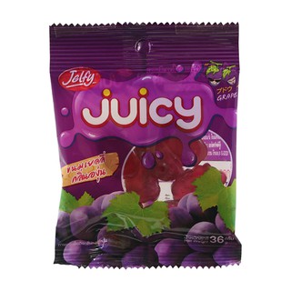 เจลฟี่ขนมเยลลี่กลิ่นองุ่น 36กรัม Jelfi Jelly Candy Grape Flavor 36g.