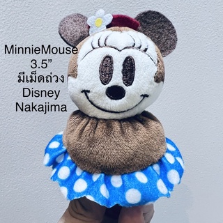 #ตุ๊กตา #มินนี่เม้าส์ มีเม็ดถ่วง 3.5” #ขนนุ่มสวย #ป้าย #ดิสนีย์ Nakajima #ลิขสิทธิ์แท้ #Minnie #Mouse #Disney #Store