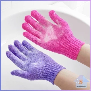 ถุงมืออาบน้ำ ขจัดเซลล์ผิวเก่า ถุงมือขัดผิวอาบน้ำ พร้อมส่ง Glove-style bath towel