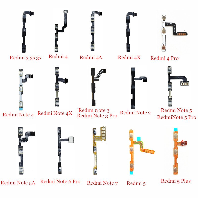 Power Volume Switch ONOFF Key Button Flex Cable For Xiaomi Redmi 3 3s ...