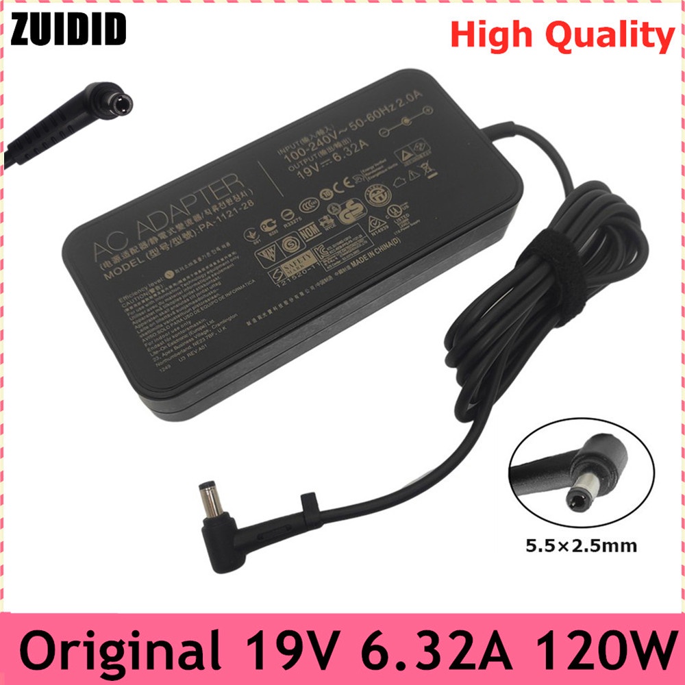 Gaming Laptop Adapter 19V 6.32A 120W 5.52.5mm AC Power Charger For Asus