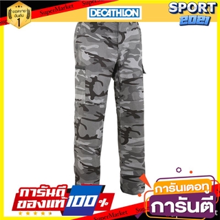 กางเกงส่องสัตว์ขายาวรุ่น Steppe 300 (สีดำ Woodland) Steppe 300 Hunting Trousers - Woodland Black