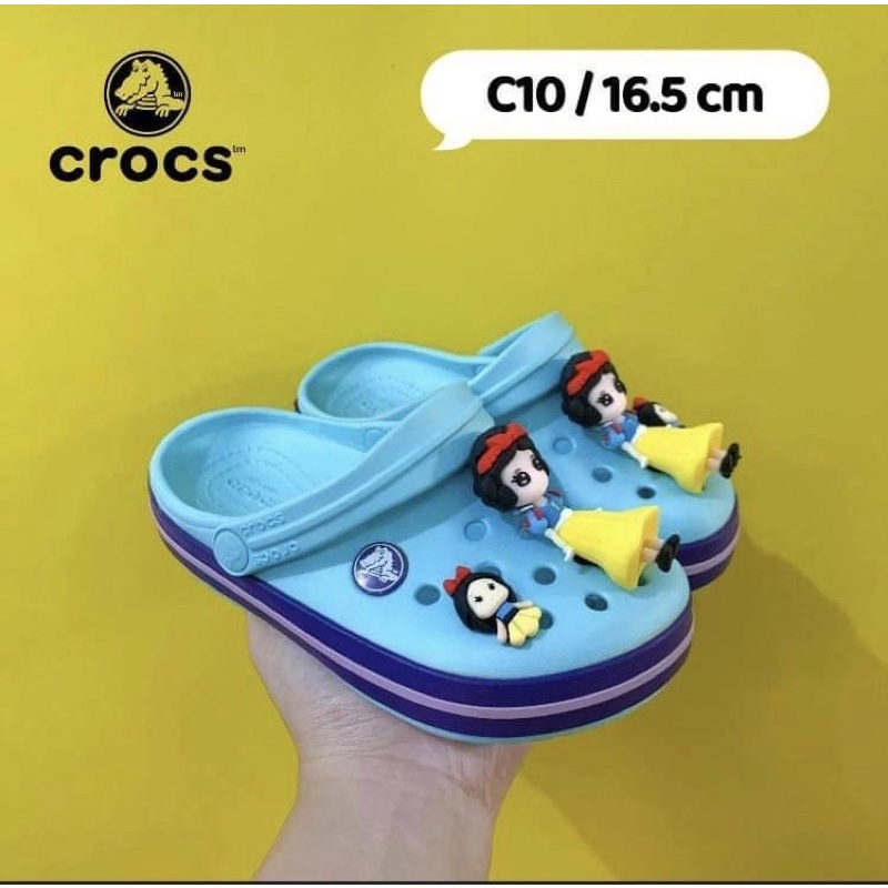 เซลล์ Used รองเท้าแตะเด็กผู้หญิง Crocs แท้!!! มือ 2 สภาพใหม่มาก