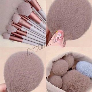 HotMind ชุดแปรงแต่งหน้า 13 แปรง เขียว/ชมพู makeup brush