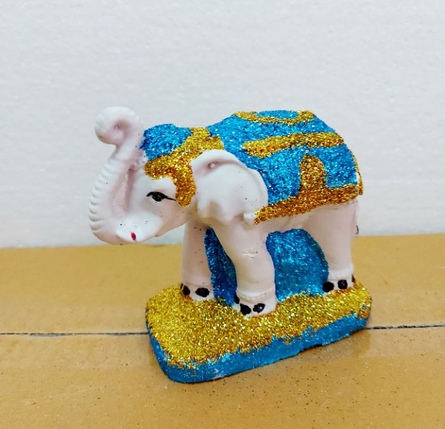 ⭐เครื่องตั้งศาล⭐ตุ๊กตาช้างม้า (ขนาดกลาง) ตุ๊กตาตั้งศาล งานประดับเพชร เกรด A  ชุดตั้งศาล เครื่องตั้งศาล - รูปที่ 5