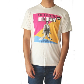 เสื้อยืดวงดนตรีผ้าฝ้ายแท้ คอลูกเรือเสื้อยืดคอกลม แขนสั้น พิมพ์ลาย Little Richard "The Essential" แบรนด์ Chaser 50S Rock