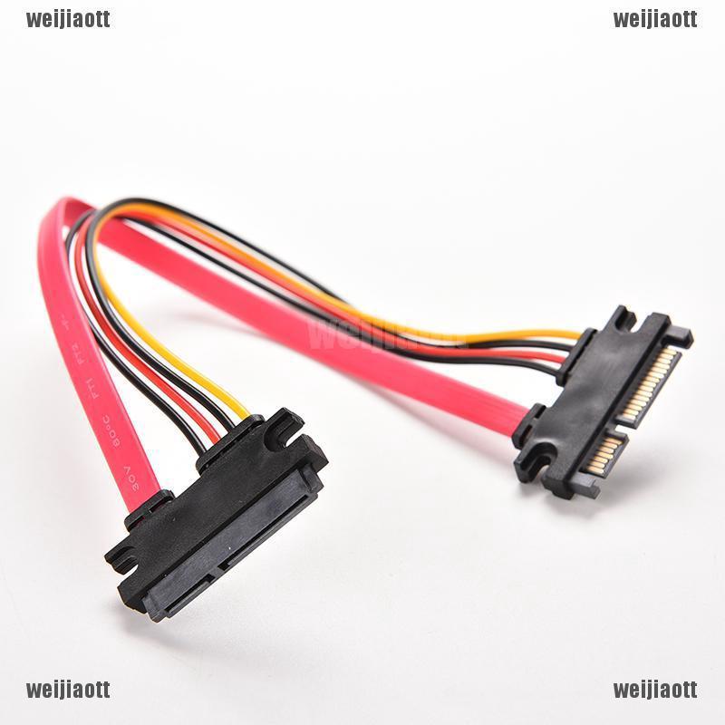 WEIJIAOTT สายเคเบิ้ลเชื่อมต่อ HDD Male to Female 7+15 Pin SATA