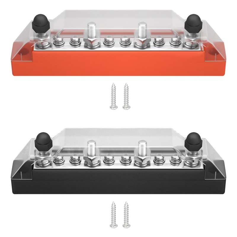Gonna 4 x M6 Terminal Block Studs 6 x M4 48V Junction Block Bus Bar Power Distribution