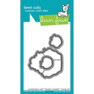 ✂ Craft Die แม่แบบตัดกระดาษ Lawn Fawn : Thanks a Bushel ใช้กับเครื่องตัดกระดาษมือหมุน