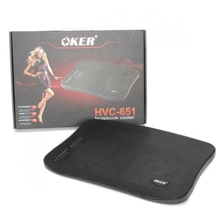 OKER Cooler Pad พัดลมระบายความร้อน 2Fan รุ่น HVC-651