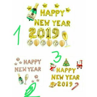 🌼🎉เซต ลูกโป่ง Happy New Year 2019👏