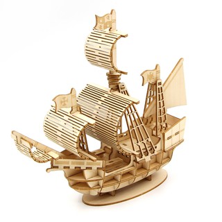 &gt;&gt;พร้อมส่ง&lt;&lt;จิ๊กซอว์ไม้ [JIGZLE Wooden Puzzle] Sailing Ship