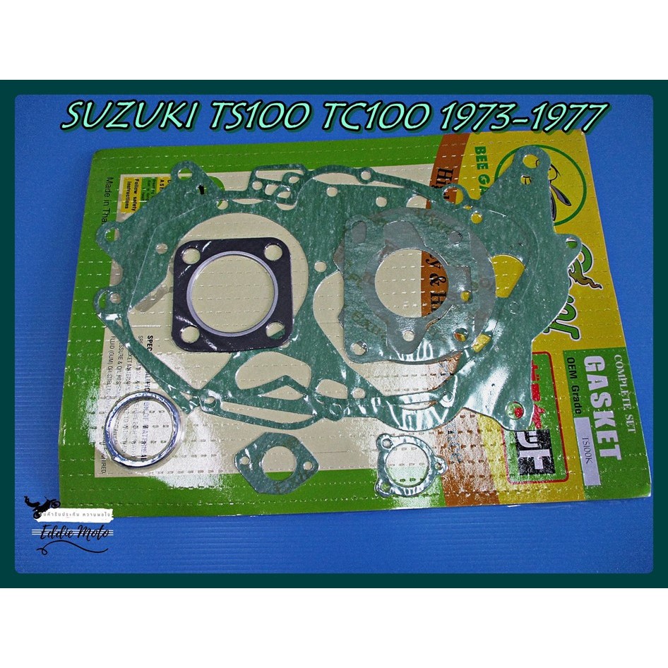 SUZUKI TS100 TC100 (1973-1977) -- GASKET COMPLETE SET // ปะเก็นเครื่อง "ตราผึ้ง" ชุดใหญ่