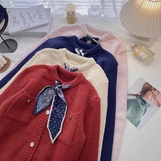 Bo cardigan 🎼🎀เสื้อไหมพรม แถมโบว์ผูก สามารถถอดออกได้