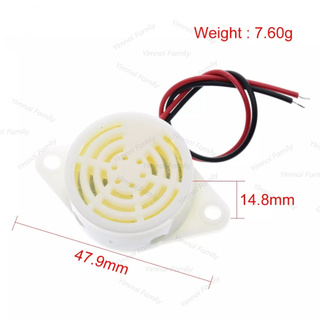 12 Volt 3-24 โวลต์ Beep ออดไฟฟ้า Piezo Buzzer เสียงดังต่อเนื่อง เสียงปลุก เสียงแจ้งเตือน ใช้ได้กับงานทั่วไป โรงงาน